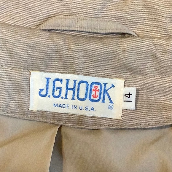 ❤️J G Hook tan trench coat, size 14 - Picture 5 of 8